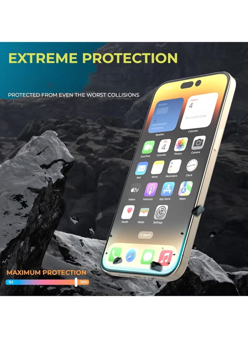 واقي شاشة iPhone 16 Pro Max 6.9 حماية عالية الدقة من الزجاج المقوى الشفاف، سهل التركيب، مضاد لبصمات الأصابع، مناسب لمعظم الجرابات - Image 3