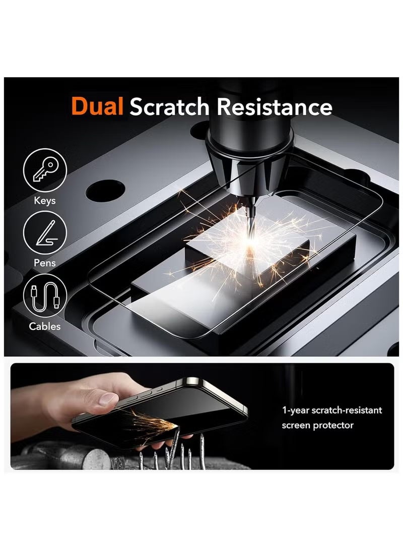 واقي شاشة iPhone 16 Pro Max 6.9 حماية عالية الدقة من الزجاج المقوى الشفاف، سهل التركيب، مضاد لبصمات الأصابع، مناسب لمعظم الجرابات - Image 4