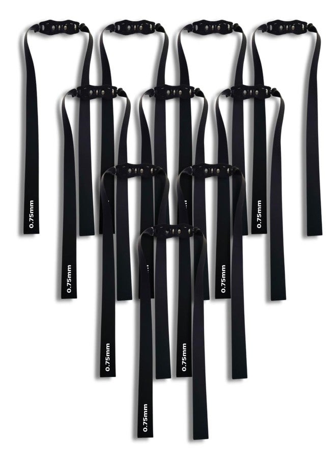 MARKSMAN® Set of 10 Pieces of High-Strength Black Slingshot Rubber Bands for Outdoor Sports and Target Practice | Natural Latex Rubber Catapult Bands || Slingshot Replacement Flat Band - Image 1
