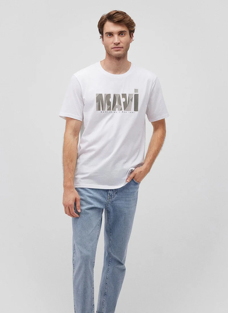 MAVI Mavi Logo Printed White T-Shirt