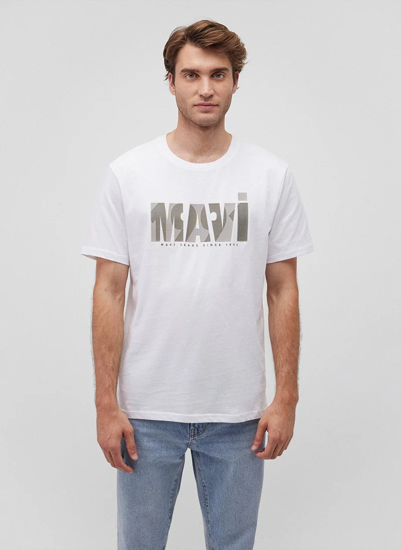 MAVI Mavi Logo Printed White T-Shirt