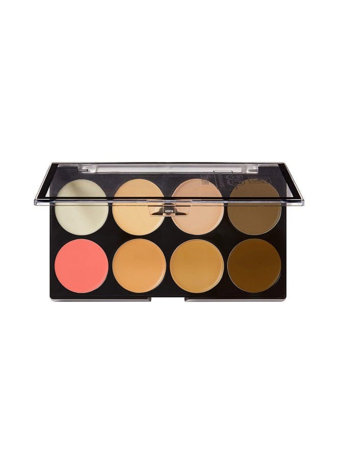Ruby Kisses - 3D Face Creator Cream Foundation & Concealer, 12 Hours Long Lasting, Medium to Full Coverage, Non-Greasy, Ideal for Makeup & Contour Palette (Light) - Image 1