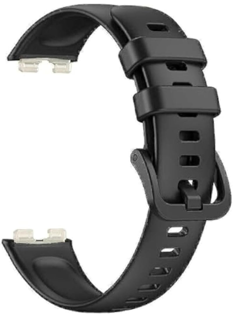 Replacement Silicone Strap for Huawei Honor Band 8, Black - Image 1