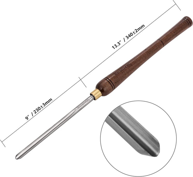 IMOTECHOM 3/8-Inches HSS Bowl Gouge Lathe Chisel Wood Turning Tools with Round Plastic Box and Hanging Bag - Image 2