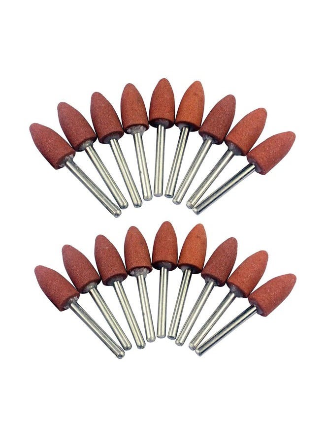 LUO KE 18 Pcs Abrasive Buffing Kits Mounted Stone Grinding Burr Set With 3mm Shank For Dremel Tool(Cylinder Shape) - Image 1