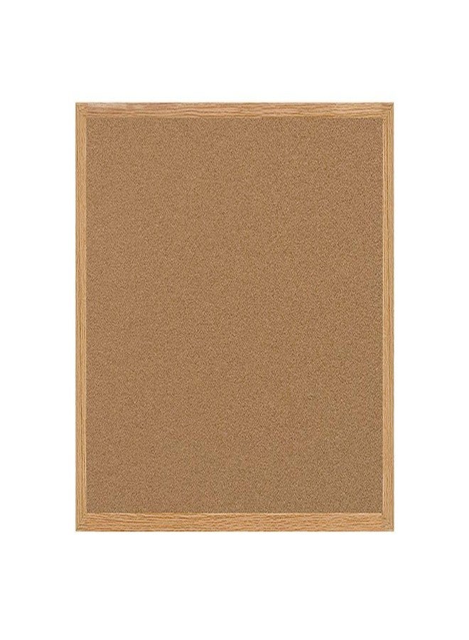 MasterVision Earth Series Self-Healing Cork Bulletin Board, Wall Mounting 100% Recycled Cork Push Pin Board, 24" x 36", Wood Frame - Image 1