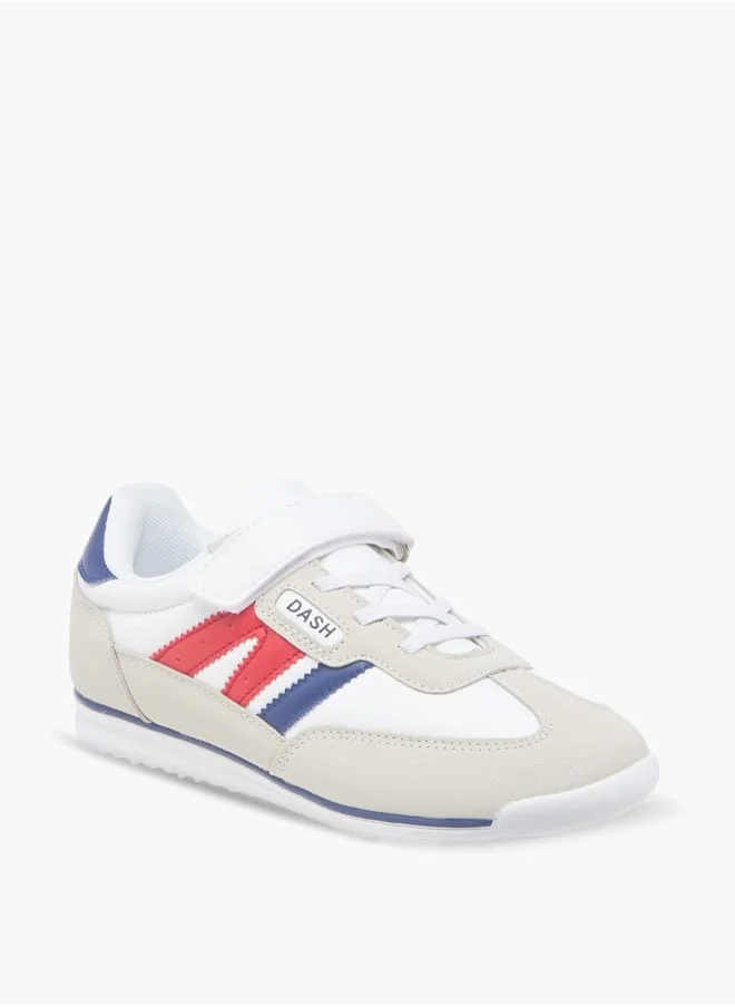 داش Boys Panelled Sneakers with Hook and Loop Closure