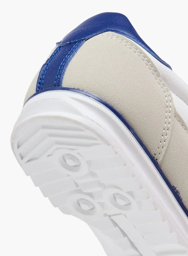 Dash Boys Panelled Sneakers with Hook and Loop Closure