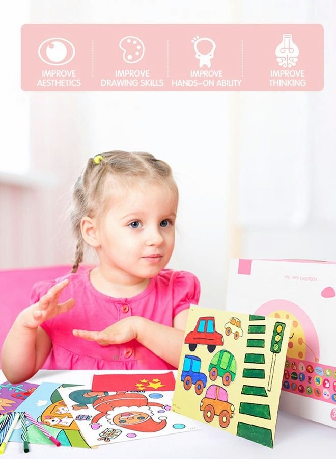 GROIC Arts and Crafts Kits Children's Handmade DIY Toys Fun Toddler Craft Box with 16 Different Patterns Simple Paper Art Activities for Preschool - Image 5