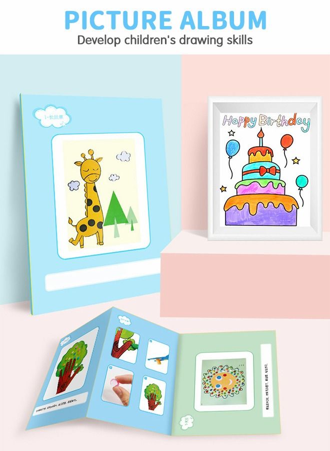 GROIC Arts and Crafts Kits Children's Handmade DIY Toys Fun Toddler Craft Box with 16 Different Patterns Simple Paper Art Activities for Preschool - Image 2