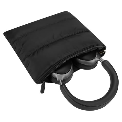 Geekria NOVA Headphones Puffy Pouch Compatible with Bose QCUltra QC45 JBL Tune 520BT Sony WHCH720N and More Headset Carrying Bag Soft Travel Pouch Case for OverEar Headphones Black - Image 3