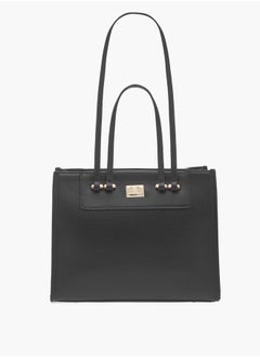Flora Bella By Shoexpress Womens Monogram Textured Tote Bag With Zip Closure  - Image 1