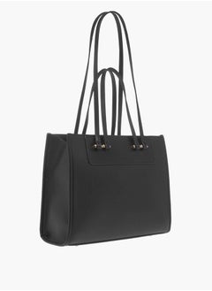 Flora Bella By Shoexpress Womens Monogram Textured Tote Bag With Zip Closure  - Image 3