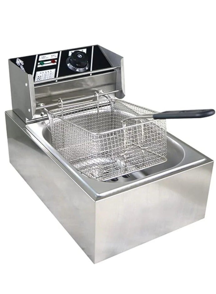 دينكس مقلاة كهربائية عميقة 6 لتر متعددة الوظائف من الستانلس ستيل للبطاطس المقلية واجنحة الدجاج المقلي - Image 2