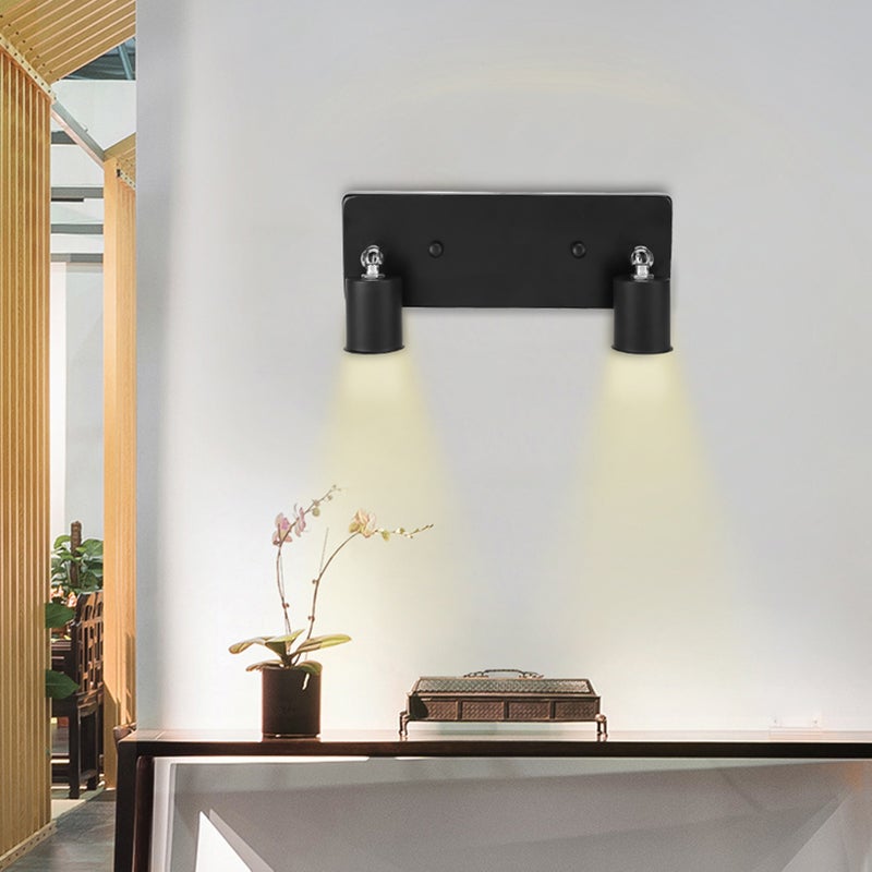 Elegant E27 Lamp Holder with Rectangular Turning Base DIY Accessories for Ceiling Wall LampBlack - Image 5