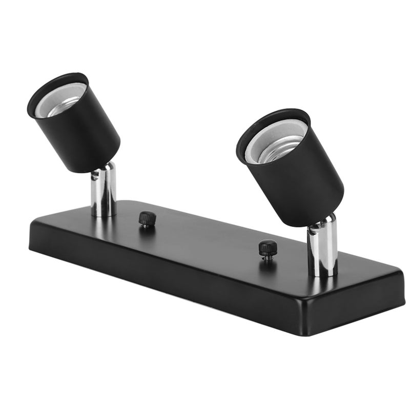 Elegant E27 Lamp Holder with Rectangular Turning Base DIY Accessories for Ceiling Wall LampBlack - Image 1