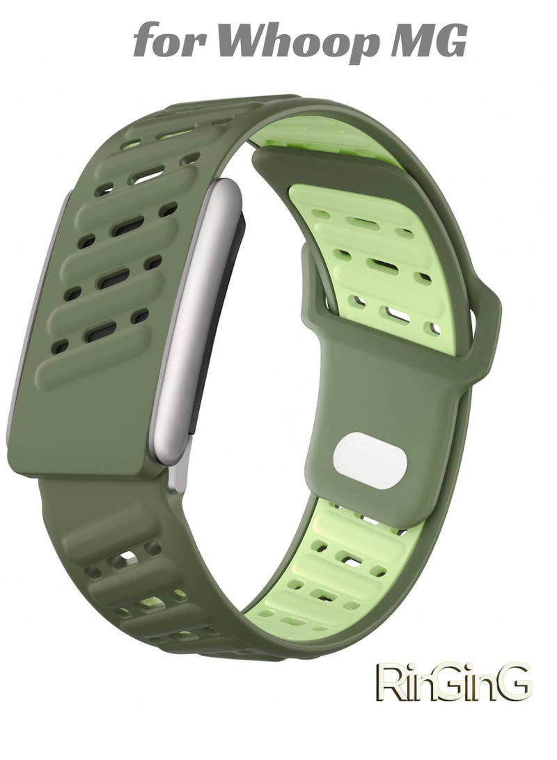 RinGinG Rugged Comfort Silicone Wristband Compatible with WHOOP 5, MG Band – Waterproof and Sweatproof, for Men and Women with Metal Frame Connector - Image 1