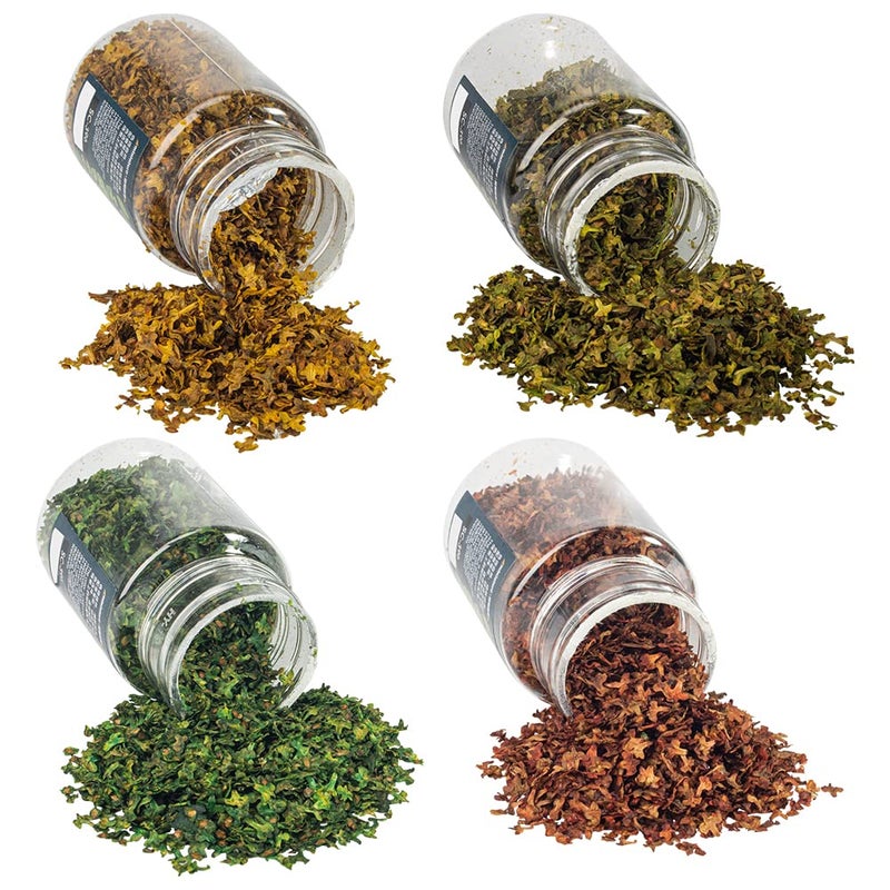 Warmtree Realistic Miniature Leaves Simulation Leaves for DIY Mini Model Railway Fairy Garden Architecture Diorama Scenery Landscape Layout Christmas Thanksgiving Village Accessories, Pack of 4 - Image 1