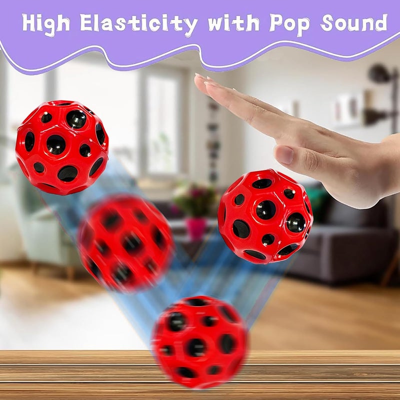 vGRASSP Super Bouncy Rubber Moon Ball Toy for Kids and Adults with Craters - High Bounce, Textured Grip, Perfect for Playtime Fun - Return Gift Foam Ball (Pack of 12) Multicolor - Image 5