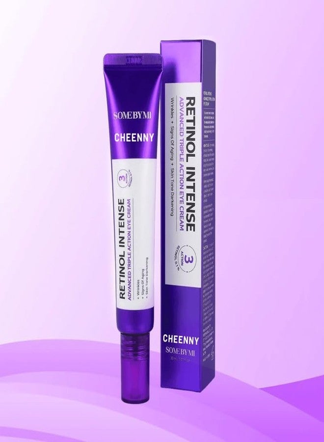 CHEENNY Retinol Intense Advanced Triple Action Eye Cream |30ml - Fine Lines and Dark Circles Care for Sensitive Skin| Mild Retinol Under Eye Night Cream for Aging Signs |Korean Skin Care(S_BY_M Eye Cream) - Image 3