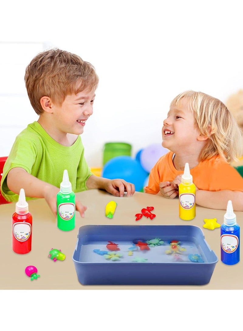 حسم مجموعة حيوانات مائية سحرية ثلاثية الابعاد من الجل السحري يمكنك صنعها بنفسك، قوالب مخلوقات بحرية ملونة، هدايا للاولاد والبنات - Image 5