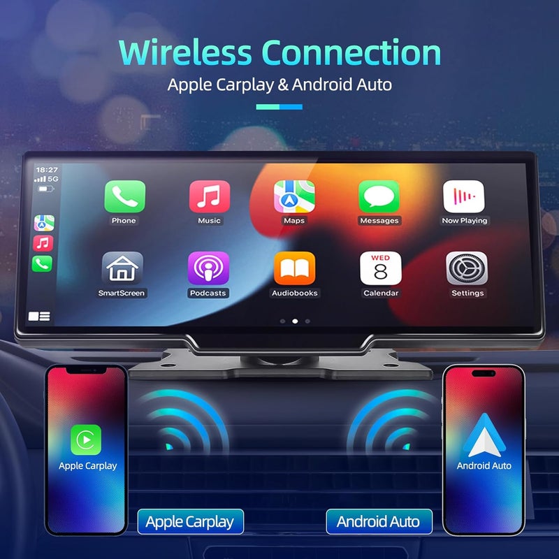 MOXYOY 10.26 Inch Car Radio with Bluetooth, 4K Front Camera, and 1080p Reversing Camera - Image 3
