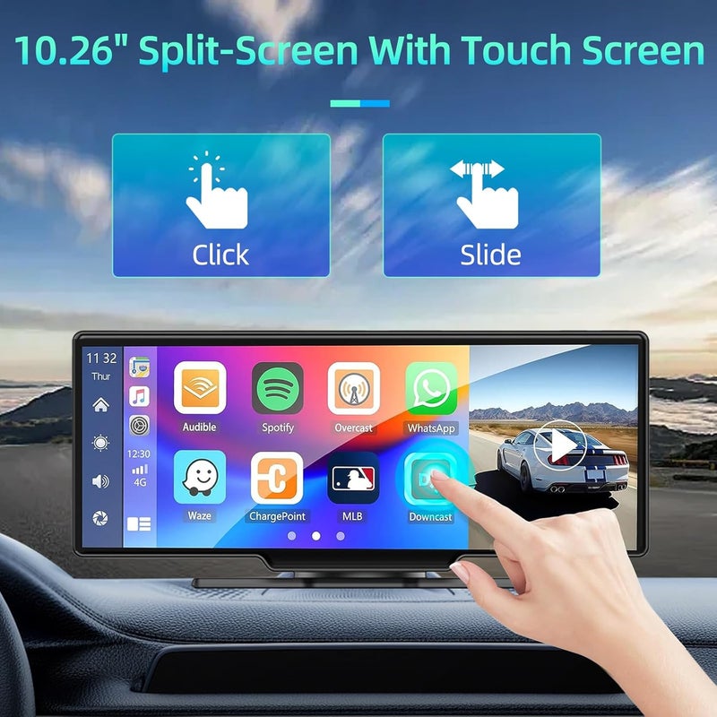 MOXYOY 10.26 Inch Car Radio with Bluetooth, 4K Front Camera, and 1080p Reversing Camera - Image 5