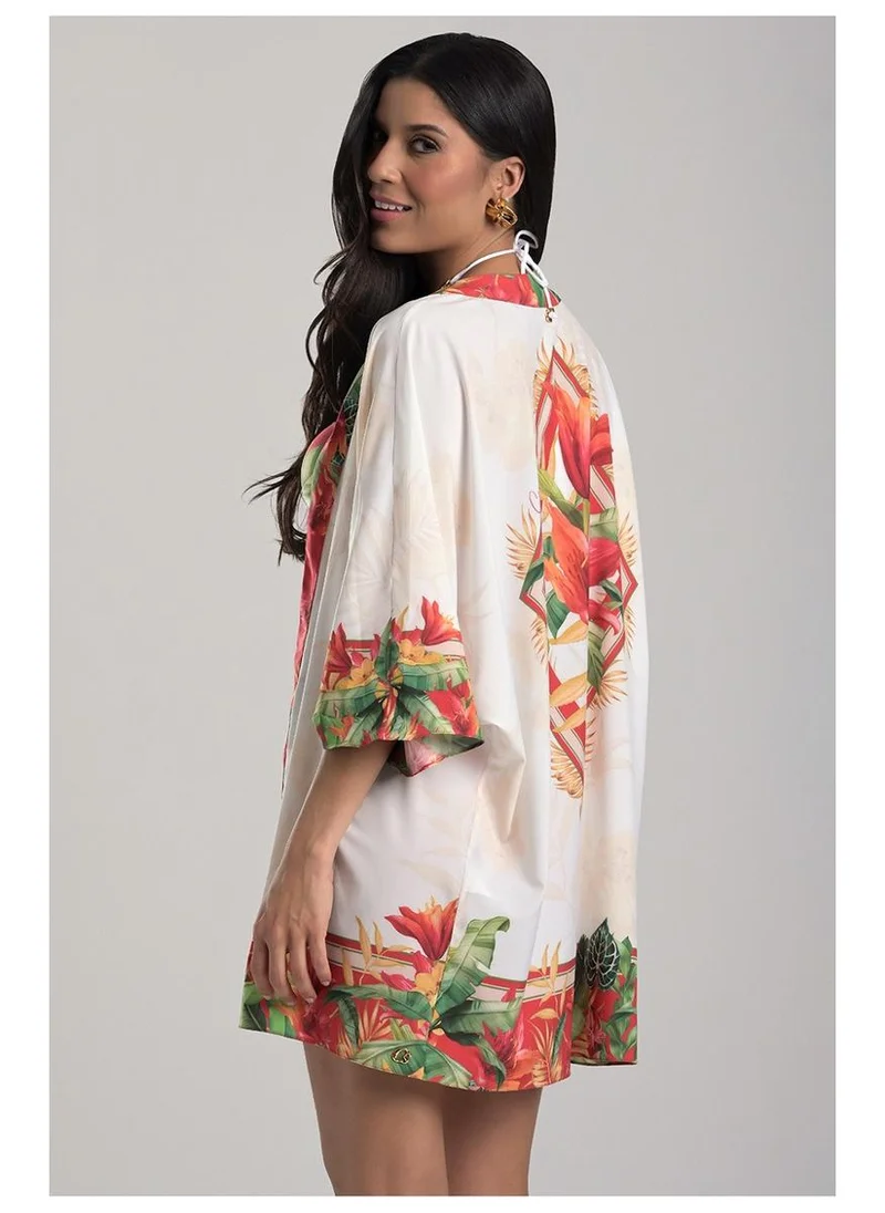 Carmen Steffens Kimono with Wide Sleeves Printed