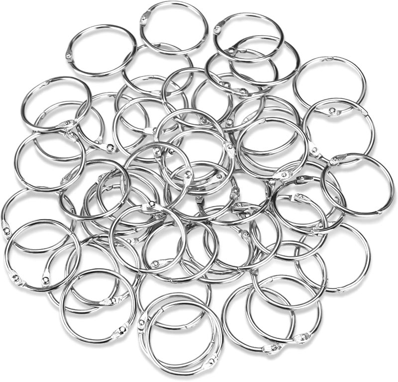 OWLKELA 2 Inch 50 Pack Loose Leaf Binder Rings, Nickel Plated Steel Binder Rings, Keychain Key Rings, Metal Rings For Index Cards, Book Ring, Ideal For School, Home, Or Office - Image 1