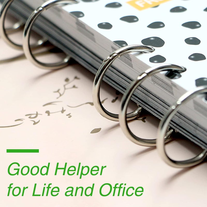 OWLKELA 2 Inch 50 Pack Loose Leaf Binder Rings, Nickel Plated Steel Binder Rings, Keychain Key Rings, Metal Rings For Index Cards, Book Ring, Ideal For School, Home, Or Office - Image 4