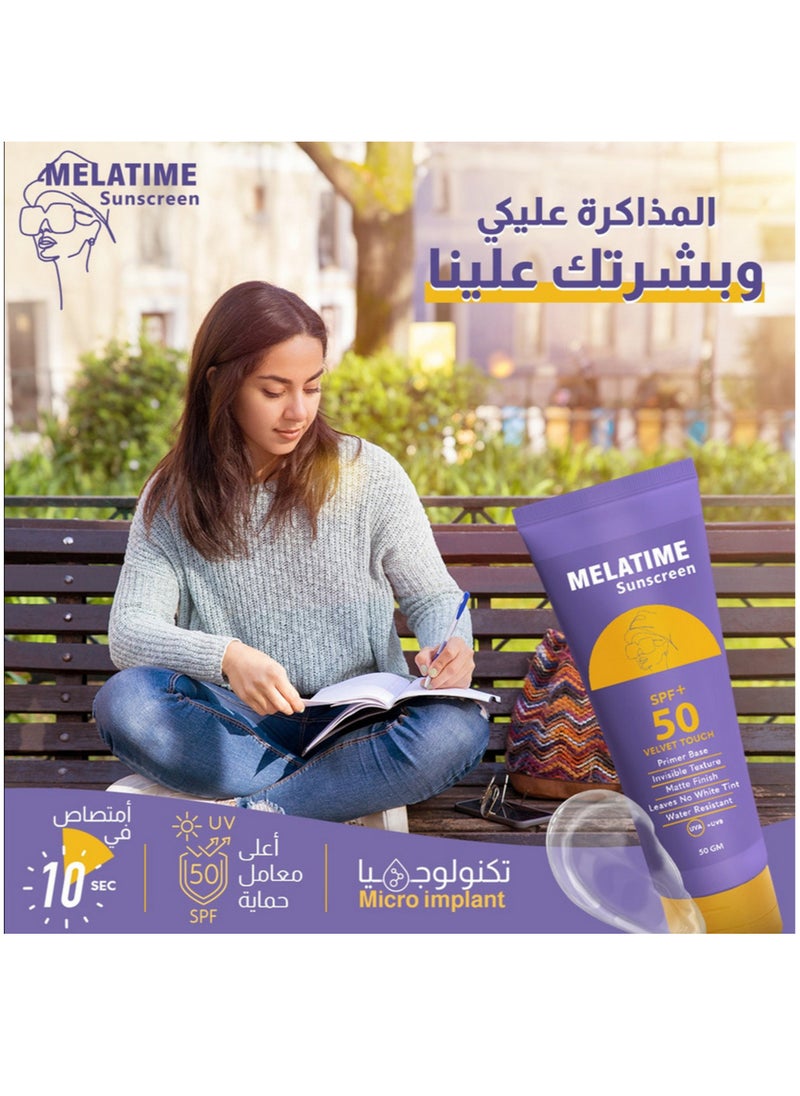 MELATIME - Melatem Sunscreen Gel SPF 50+ 50g - Image 1