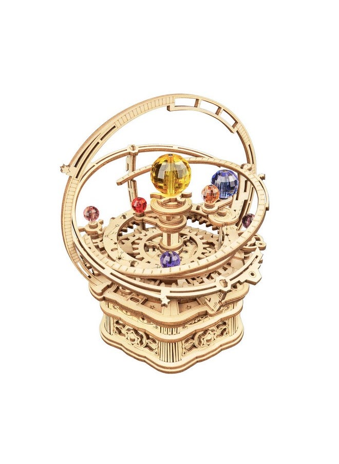 RoWood RoWood Music Box 3D Puzzles for Adults, DIY Wooden Mechanical Building Model Kits, Gift for Teens Kids on Children's Day/Birthday/Christmas - Starry Night  - Image 1
