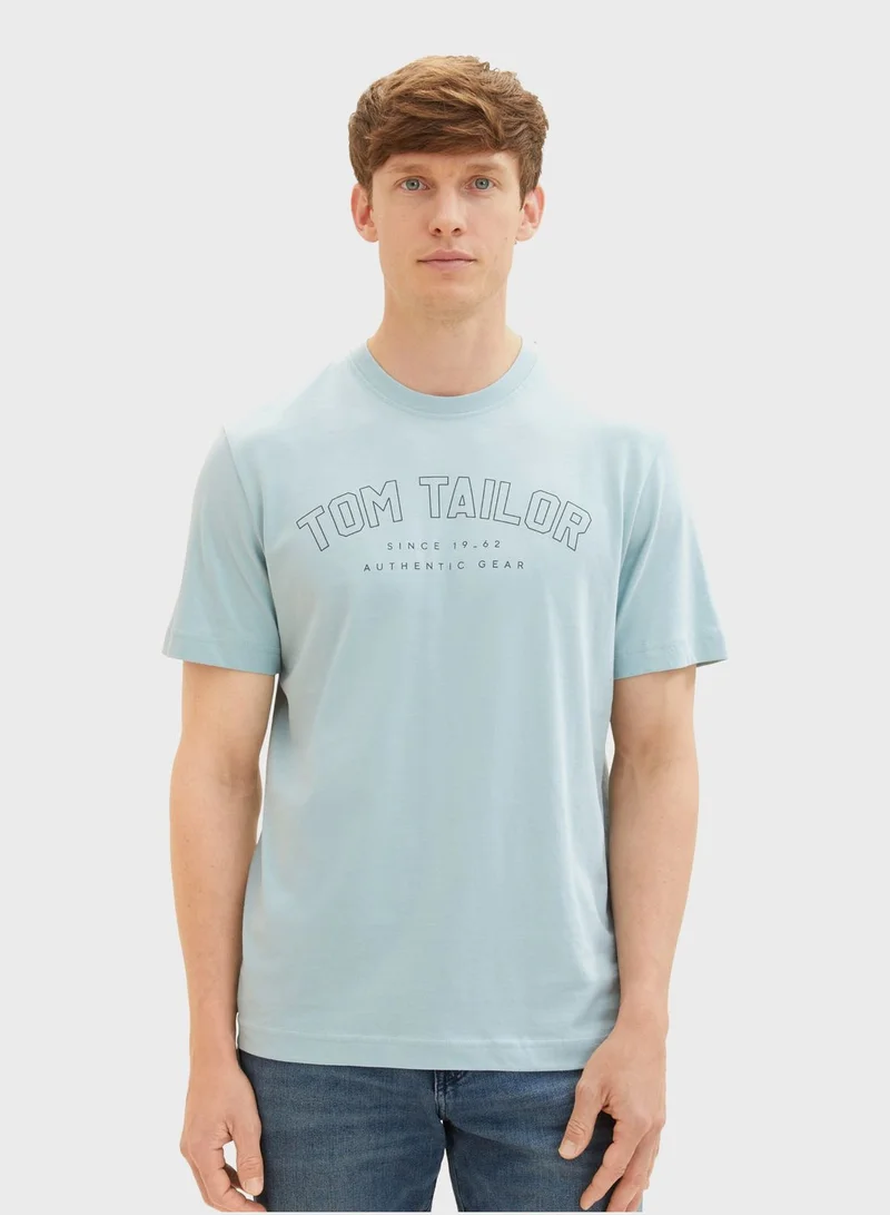 TOM TAILOR Logo Crew Neck T-Shirt