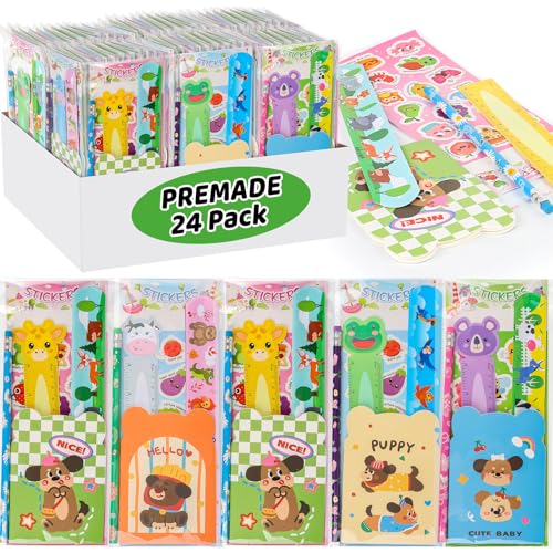 Mepmela Prefilled Birthday Goodie Bags, 24 Pack Premade Classroom Birthday Gifts, Return Gifts Classroom Rewards Students Gift Class Prizes - Image 1