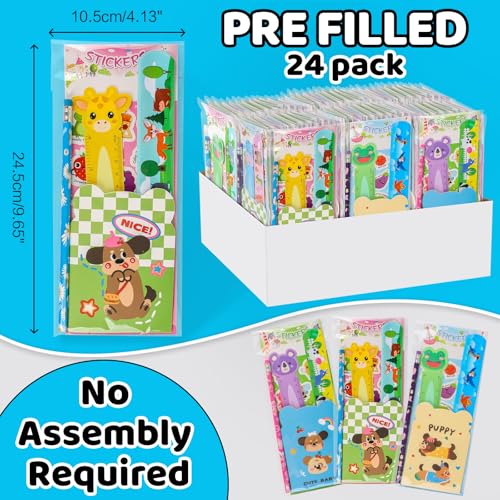 Mepmela Prefilled Birthday Goodie Bags, 24 Pack Premade Classroom Birthday Gifts, Return Gifts Classroom Rewards Students Gift Class Prizes - Image 2