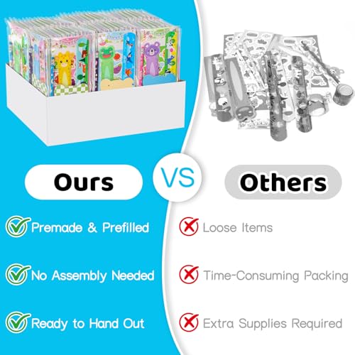 Mepmela Prefilled Birthday Goodie Bags, 24 Pack Premade Classroom Birthday Gifts, Return Gifts Classroom Rewards Students Gift Class Prizes - Image 3