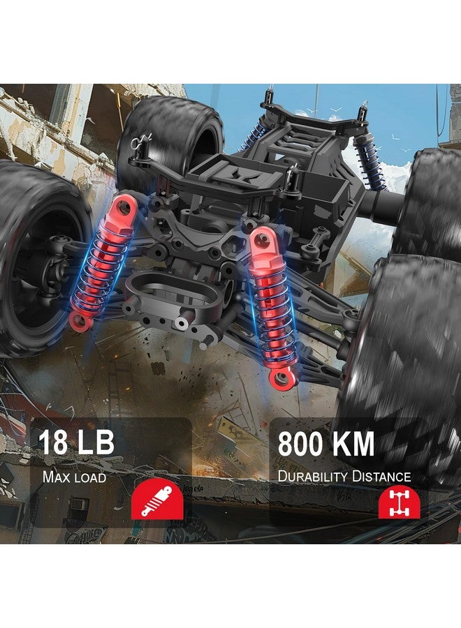 DEERC RC Cars High Speed Remote Control Car for Adults Kids 30+MPH, 1:16 Scales 4WD Off Road RC Monster Truck,Fast 2.4GHz All Terrains Toy Trucks Gifts for Boys,2 Batteries for 40Min Play - Image 4