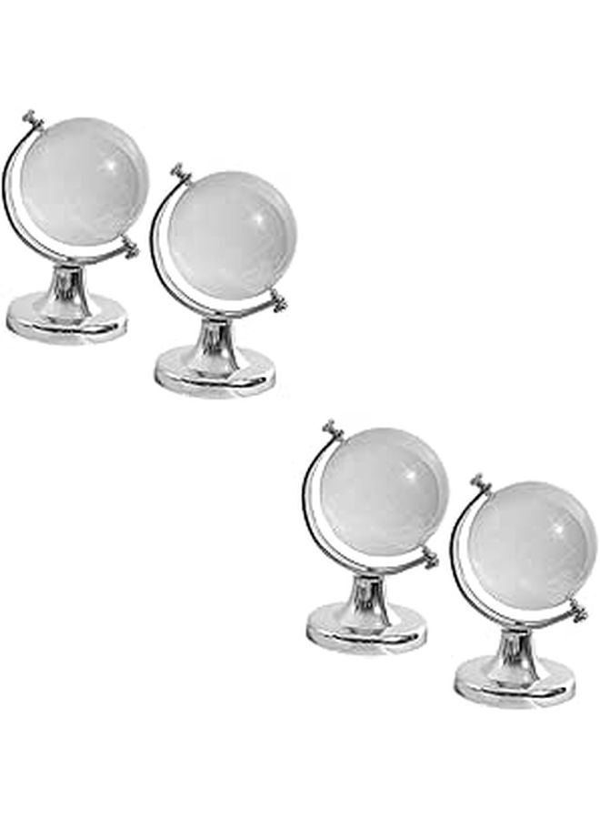 Rotating Crystal Globe Earth Map Desktop Decor for Home Office Study - Image 1
