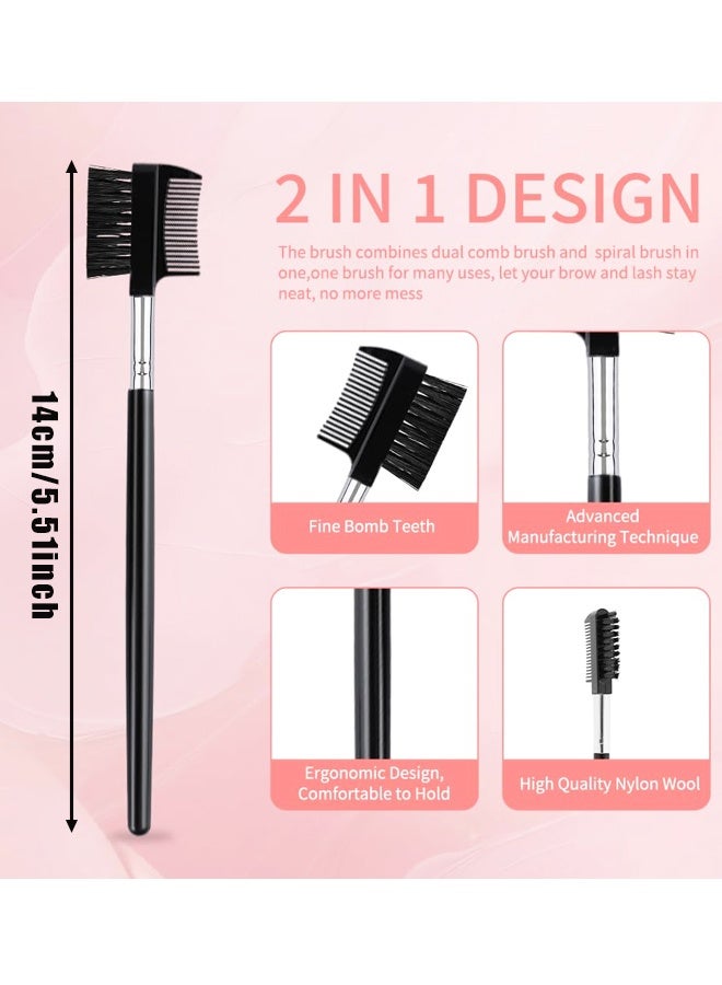 6PCS Eyebrow Brush and Comb, Portable Spoolie Brush for Eyelash Extension Makeup - Image 2