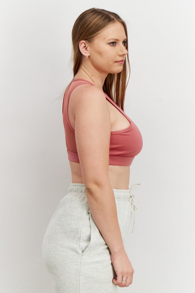 PUMA Women Sportswear Fit Sleeveless Training Sports Bra, Mauve Wood - Image 4