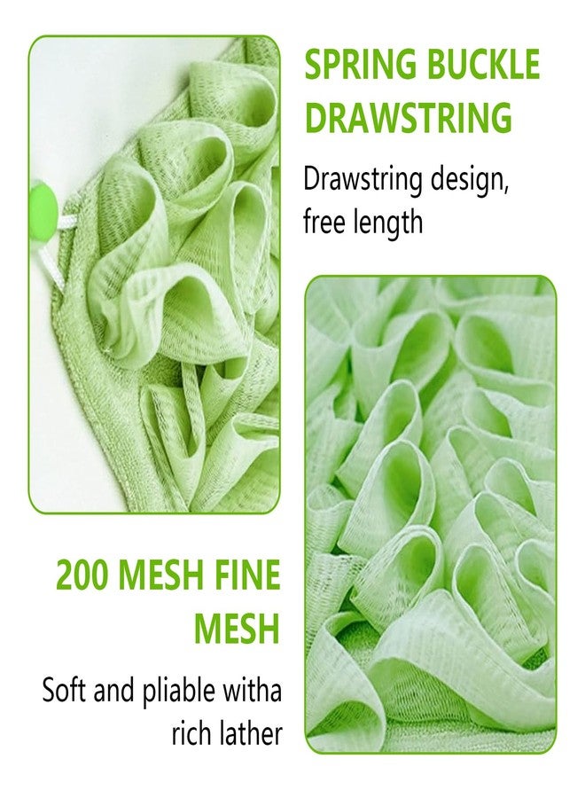 QIYUDA 2pcs Loofah Cloth for Bar Soap, Loofah Washcloth Pink and Green Shower Ball 2-in-1 - Image 5