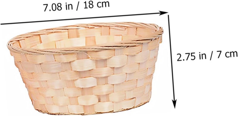 3pcs Woven Storage Baskets round Fruit Containers Handcrafted Weaving Holders for Kitchen Organization and Fruit Display Diameter 18cm Height 7cm - Image 2