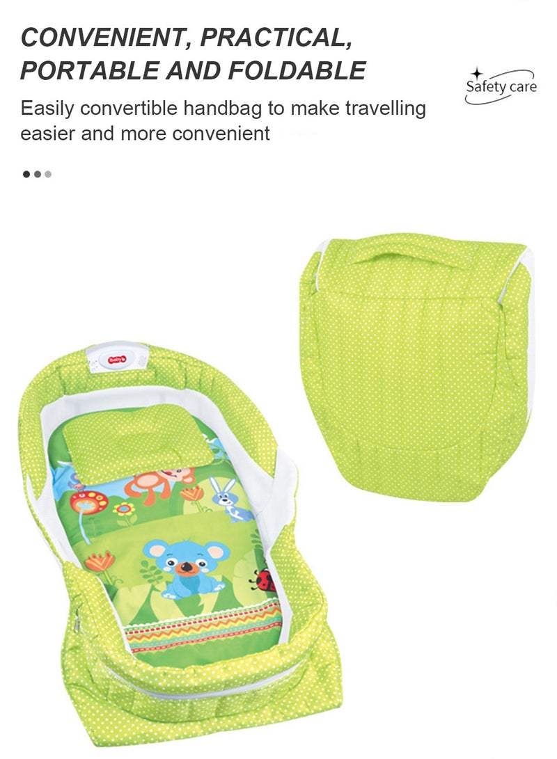 ما بيبي المحمولة سرير قابلة للطي ، مع مصباح ، والموسيقى ، حفاضات تغيير الجدول ، سرير الأطفال حديثي الولادة ، ومناسبة للسفر والاستخدام المنزلي - Image 3