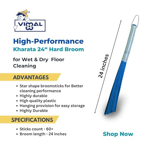 Vimal Ecowipe 400 Heavy Duty Floor Cleaning Wiper and Kharata 24 inches Floor Cleaning Broom Combo Set - Image 4