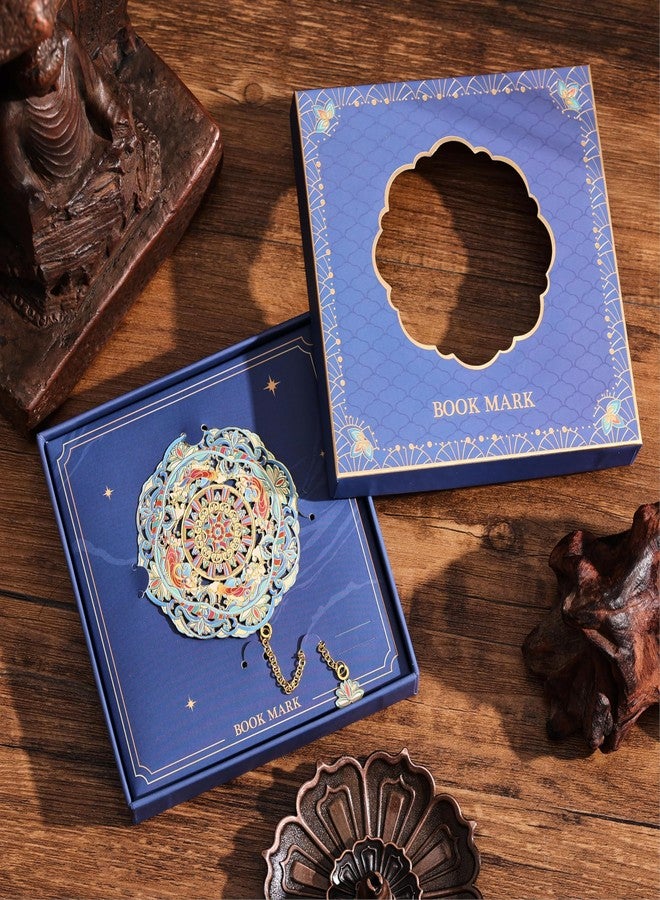 emmoolife Dunhuang Metal Bookmark with Pendant, Golden Hollow Bookmark Set Exquisite Ancient Style Book Mark Gift for Book Lovers Writers Readers Children Teens Men Women Adults - Image 2