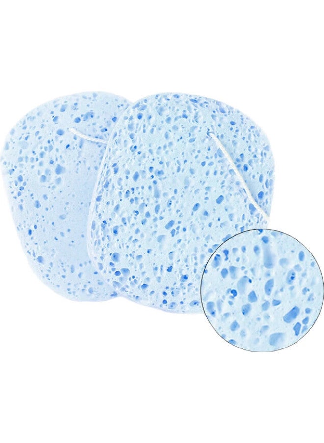 Uplus Thickened And Enlarged Silk Mesh Wood Pulp Facial Cleansing Puff 2Pcs Facial Sponge Honeycomb Facial Cleansing - Image 2