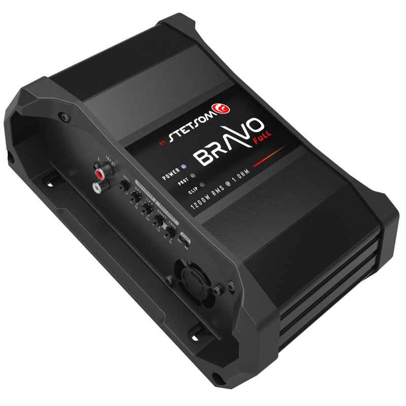 Stetsom Bravo Full 1200 1 Ohm Mono Car Amplifier, 1200.1 1.2K Watts RMS, 1Î© Stable Car Audio, HD Sound Quality, Crossover & Bass Boost, Car Stereo Speaker Subwoofer MD, Smart Coolers - Image 4
