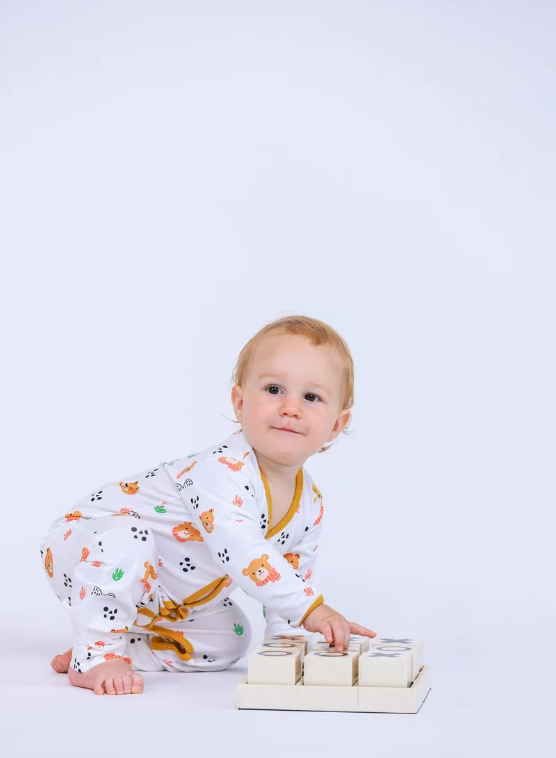 Luay Orange Bear Premium Gift Box Set with The Baby Romper, Baby Feeding Bottle and Teddy Bear Best Hamper for Babies  | Best Price UAE