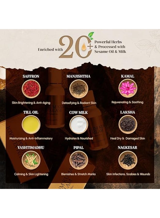 vasu Kum Kumadi Tailam 50 ml Oil Enriched With Pure Saffron For Radiant Skin - Image 4