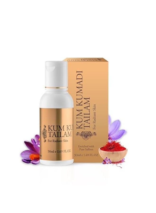 vasu Kum Kumadi Tailam 50 ml Oil Enriched With Pure Saffron For Radiant Skin - Image 1
